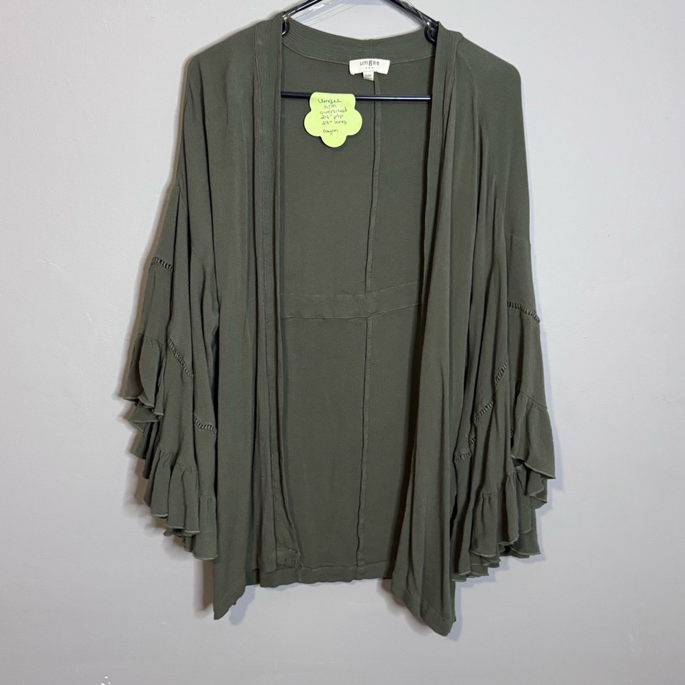 Umgee Sage Green Open Front Cardigan